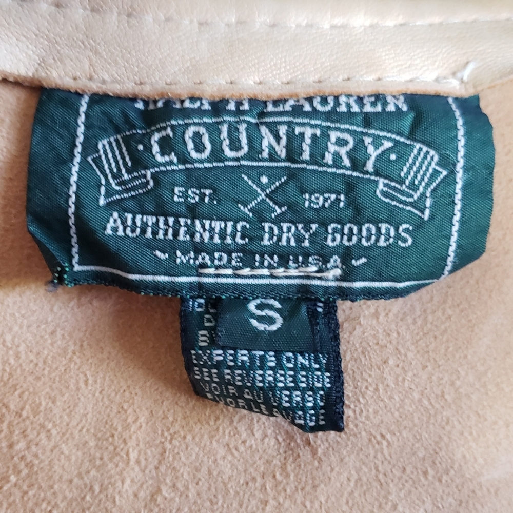Ralph Lauren Country Polo Unisex Leather Vest Native American USA made 80s Vtg - Picture 3 of 16